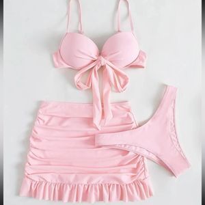 Baby pink 3p bikini set